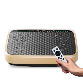 Vibration Plate Exercise Machine, Whole Body Fitness Platform for Lymphatic Drainage, Vibrating Shaker Board with 120 Speed Levels (Main Color: Golden Black, Main Material: Rubber)